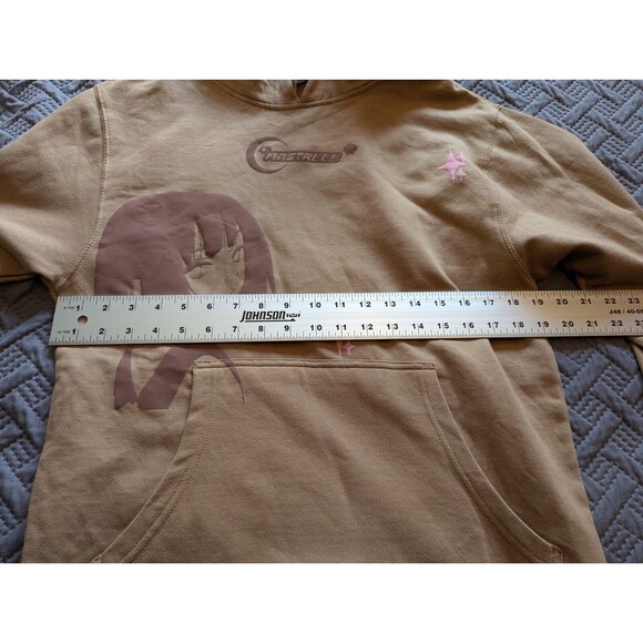 Anime Hooded Sweatshirt Independant Trading Company Brown/Pink Size S - Picture 9 of 11